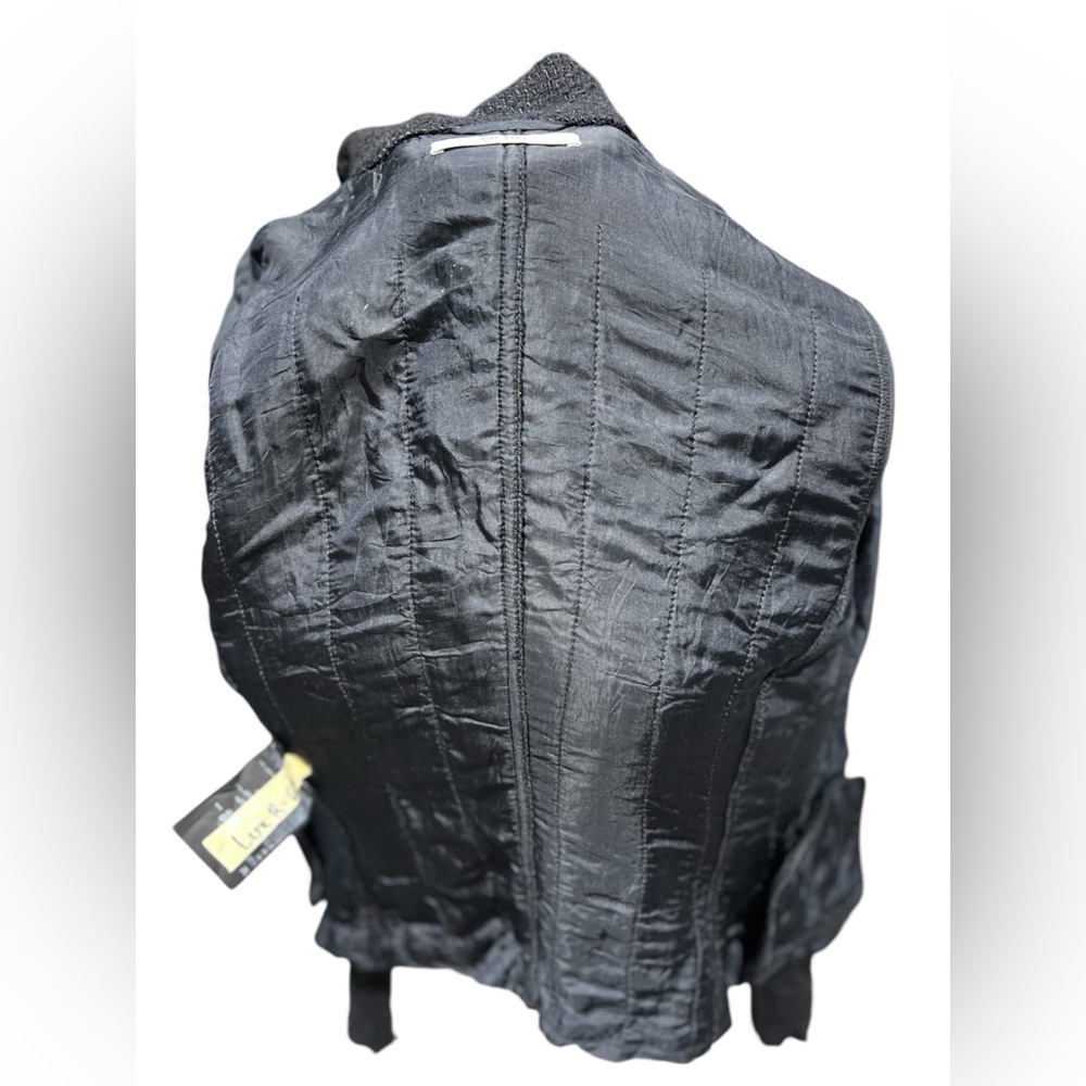Prada - Black Tweed Chain Embellished Jacket Sz 42 - Picture 13 of 16
